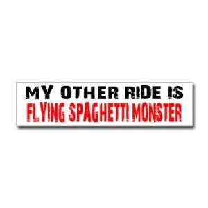  Other Ride is Flying Spaghetti Monster   Window Bumper 