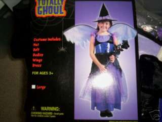 Witch Purple Fairy Good Witch Costume NWT 12 14  