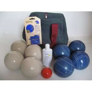 Basic EPCO Bocce package   107mm White and Blue balls, quality nylon 