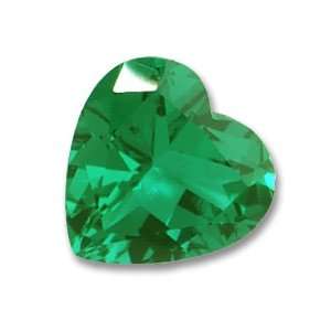 3x3mm Heart Shaped Gem Quality Chatham Created Cultured Emerald .08 