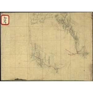    1861 Civil War map Landowners, Virginia, Highland