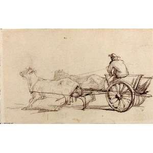     John La Farge   24 x 14 inches   Ox Cart