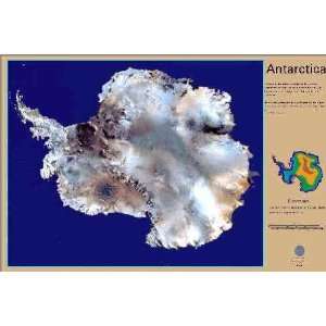  Antarctica Satellite Map, 24x36