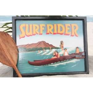  Vintage Sign SURFRIDER   24 x 16 Hawaiian Surf Decor