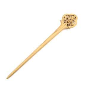   Handmade Boxwood Vintage Style Carved Hair Stick 6.75 Inches Beauty