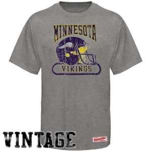   Ness Minnesota Vikings Ash Vintage Premium T shirt