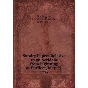   May 15, 1777 J.,Nickson, E.,Wilson, B.,Pringle, J. Boddington Books