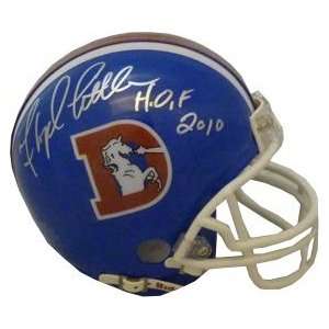  Floyd Little signed Denver Broncos TB Replica Mini Helmet 