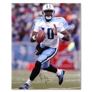 Vince Young Autographed/Hand Signed Tennessee Titans Action 16x20 
