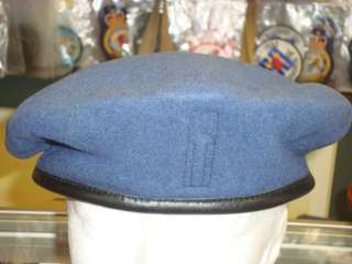 Canadian Forces CAF RCAF Air Force Blue Beret Leather 7 5/8  