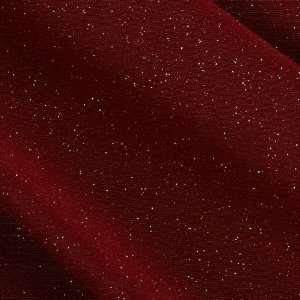   Wide Stretch Glimmer ITY Jersey Knit Brick Red/Gold Fabric By The Yard