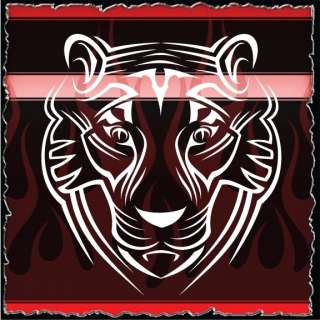Tiger 2 airbrush stencil template harley paint  