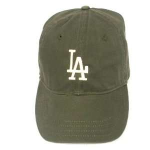  LOS ANGELES DODGERS GARMENT WASH OLIVE HAT CAP ADJ NEW 
