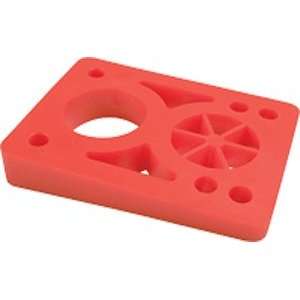  Angled Shock Pad 1/4 x 1/2 Red 2 Pack (for Longboard use 