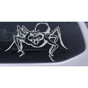 Spider Animals Car Window Wall Laptop Decal Sticker    Silver 36in X 