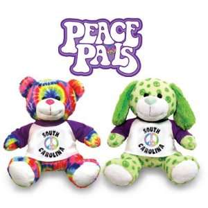   Carolina Peace Pals green PUPPY or tie dyed TEDDY bear Toys & Games