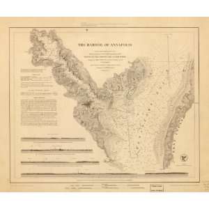  1846 MAP The harbor of Annapolis, Maryland