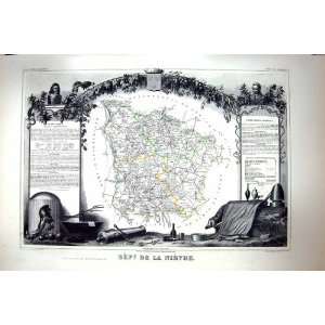   Map C1845 De La Nievre Lyon Du Cher Saone Loire France
