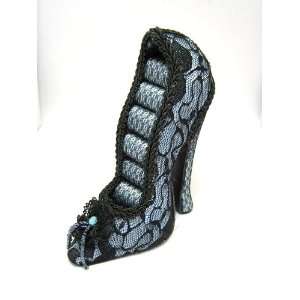  Victorian Lace Shoe Ring Holder   Blue 
