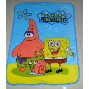 baby kid child gift Sponge Bob Car Bed Fleece Baby Blanket Throw Cover 