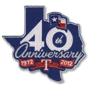  2012 Texas Rangers 40th Anniversary Patch Sports 