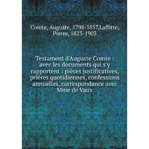   annuelles, correspondance avec Mme de Vaux Auguste, 1798 1857