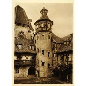  1924 Germany Courtyard Tower Ansbach Bavaria Bayern 