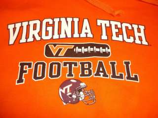 Virginia Tech VT football hooded sweatshirt hoodie size adult Large 