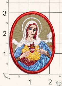 Virgin Mary Blessed Mother Embroidery Patch  