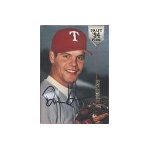 Dan Hower, Texas Rangers, 1994 Stadium Club Draft Pick Autographed 