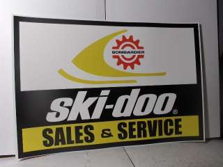 vintage Snowmobile 1970s ski doo sales & service dealer poster sign 