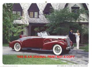 1937 Cadillac Custom Boattail Speedster rare car print  