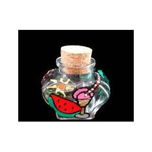   Heart Shaped Bottle with Cork top   2 oz.   2 tall