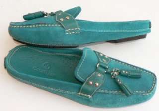 COLE HAAN Womens Tassel Slip On Clogs Mules Shoes BLUE 7.5 B  