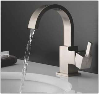 The Vero single handle centerset lavatory faucet in stainless steel 