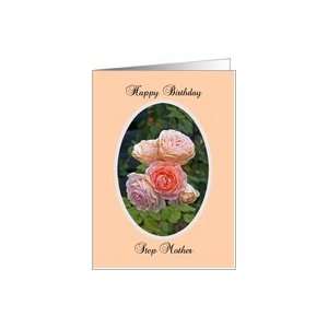  step mother birthday, Antique Roses Card Health 