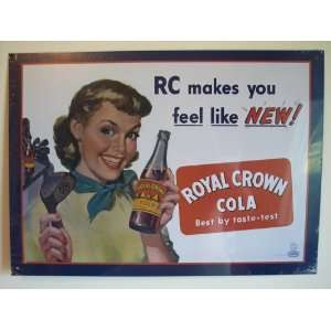  RC Royal Crown Cola Golf Girl Metal Sign