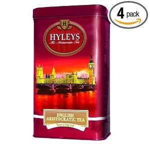 Hyleys Tea English Aristocratic Loose Black Tea, 4.4 Ounce Tin (Pack 