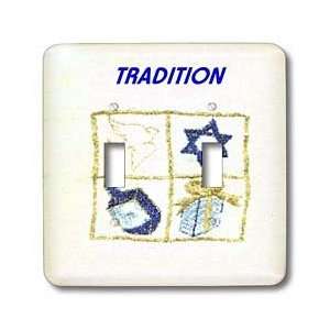 Florene Jewish Theme   Blue Gold Hanukkah With Word Tradition   Light 
