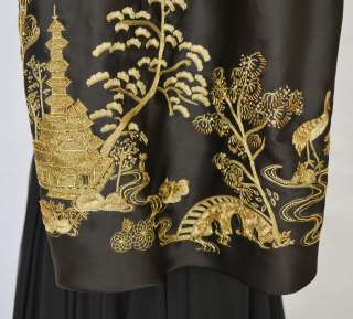 Alexander McQueen Silk Kimono Gown IT 40 4 6 NWT Embroidered Beaded 