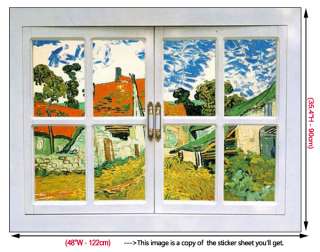 Window View Mural Adhesive Wall STICKER Removable Decal  