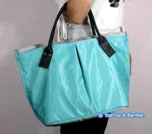Brand New Agnes b. VOYAGE Handbag Tote Sky Blue Large  
