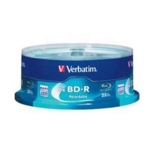  Verbatim Blu Ray 6X 25GB BD R Branded Media 25 Pack in 