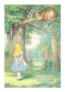 Vintage Alice in Wonderland & Cheshire Cat PDF Cross Stitch Pattern