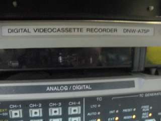 SONY DIGITAL VIDEOCASSETTE RECORDER DNW A75P BETACAM SX ISR  