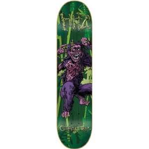 Creature Hitz Apeshit Green Skateboard Deck   8.2 Powerply  