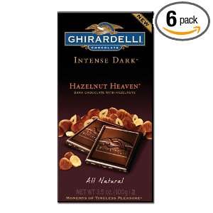 Ghirardelli Chocolate Intense Dark Bar, Hazelnut Heaven, 3.5 Ounce 