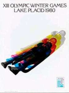 Lake Placid 1980 Olympic Sports Posters  Luge  