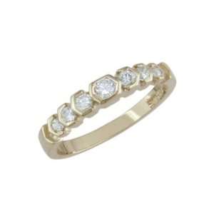  Eun   size 13.50 14K Gold Bezel Set Diamond Ring Jewelry