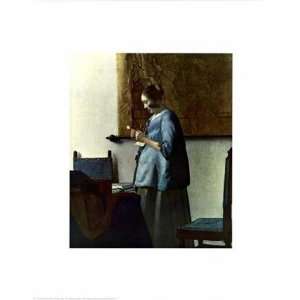 Woman in Blue by Johannes Vermeer 22x28 